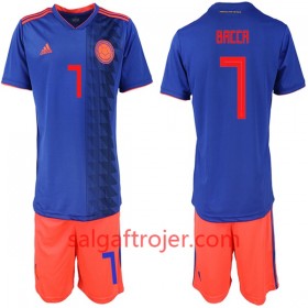 Colombia Fodboldtrøjer Bacca 7 Børn Udebanesæt VM 2018